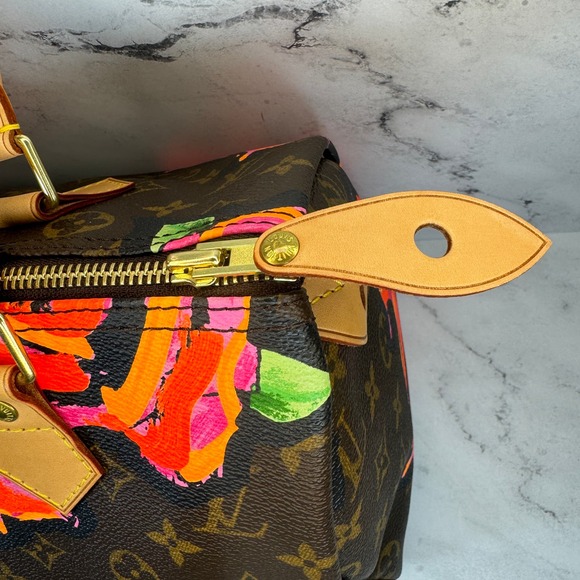 Louis Vuitton Monogram Roses Speedy 30 bag LV Vintage Flower Tote Sprouse Tote - Picture 11 of 16